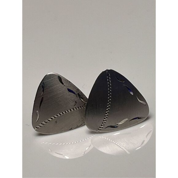 Vintage P.R.K. 925 Sterling Silver Vintage Engraved Cufflinks Men’s Jewelry - Picture 6 of 7